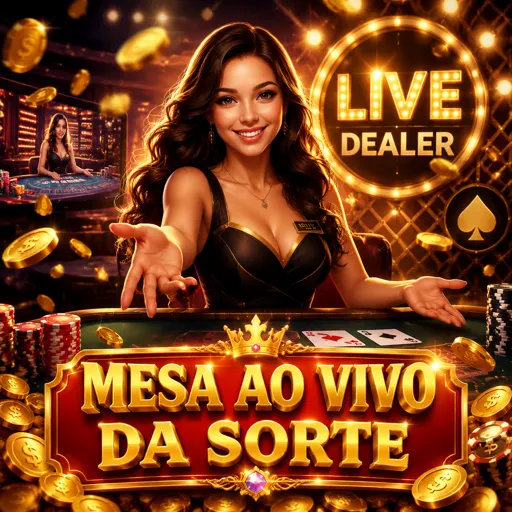 Mesa de cassino ao vivo com crupiê real em estúdio HD
